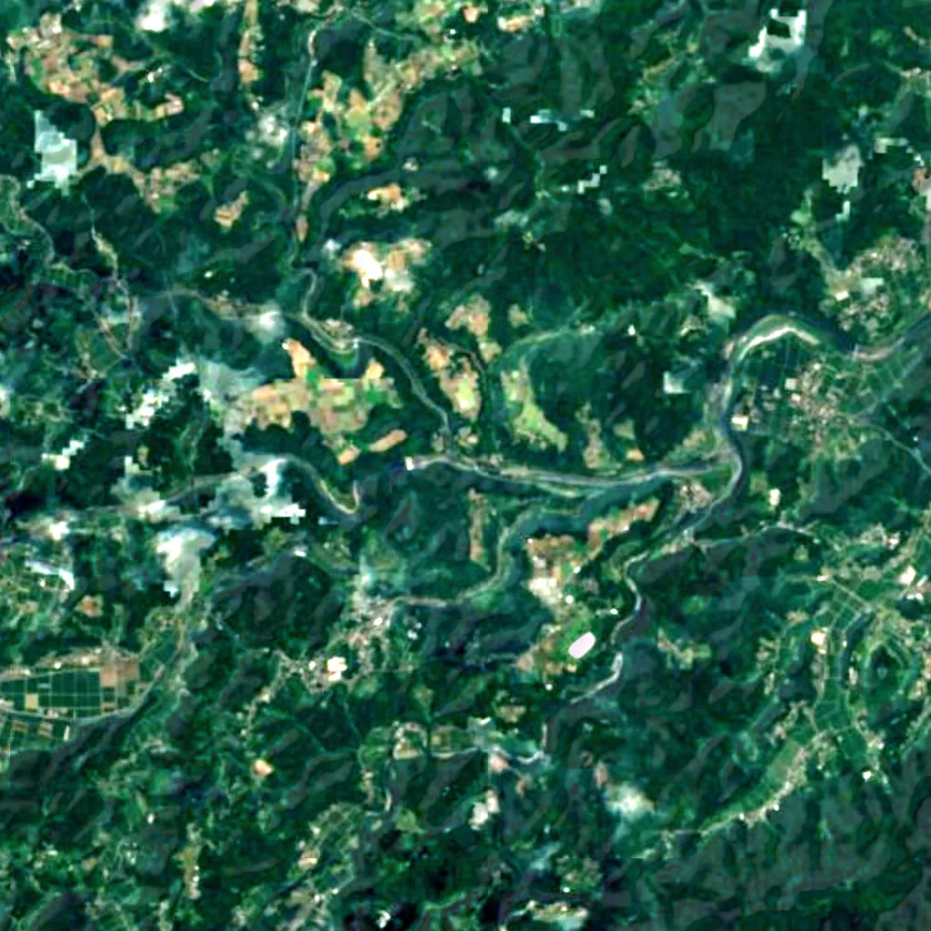 Chinda Falls seen from above (Sentinel-2)