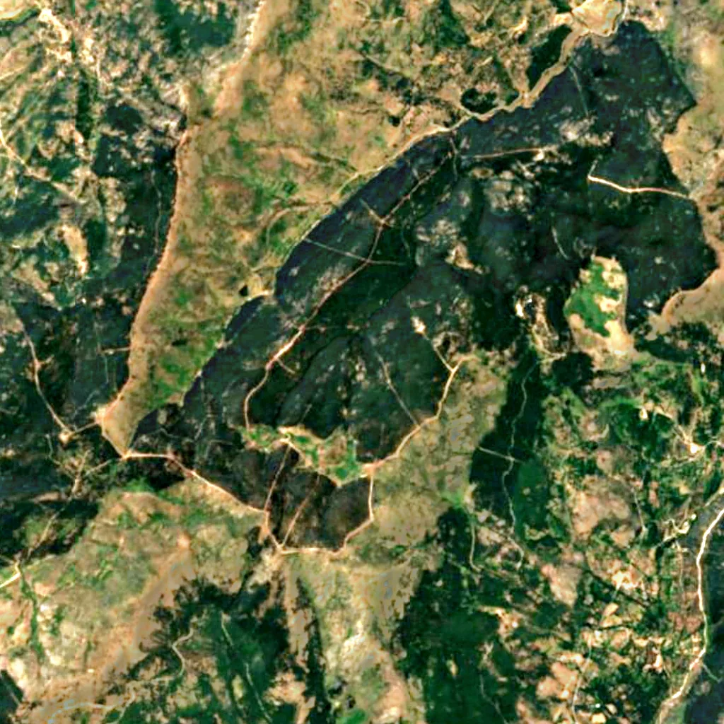 Chorrera de Mojonavalle seen from above (Sentinel-2)