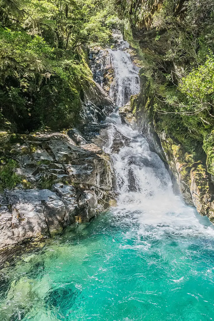 Christie Falls in Fiordland National Park 01
