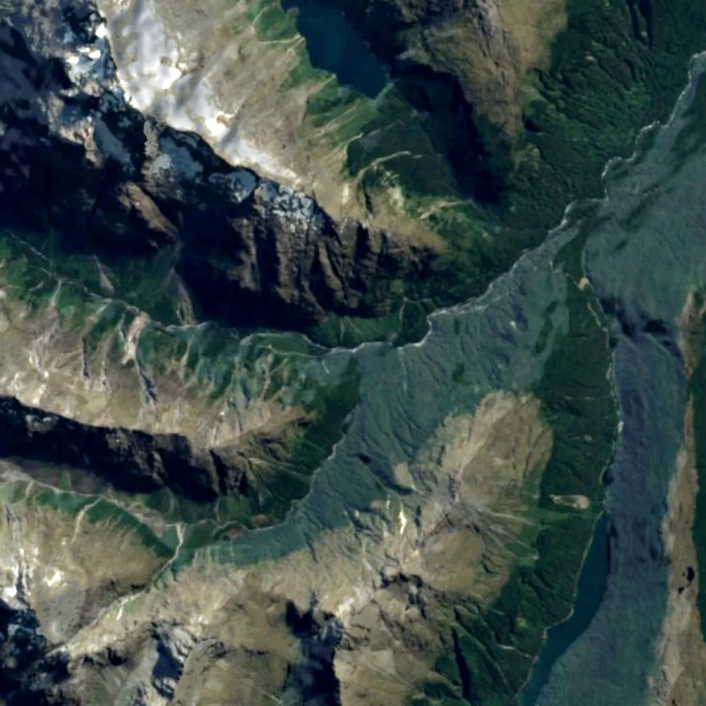 Christie Falls seen from above (Sentinel-2)