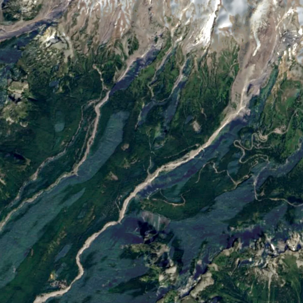Christine Falls seen from above (Sentinel-2)