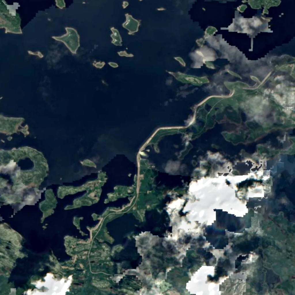 Churchill River seen from above (Sentinel-2)
