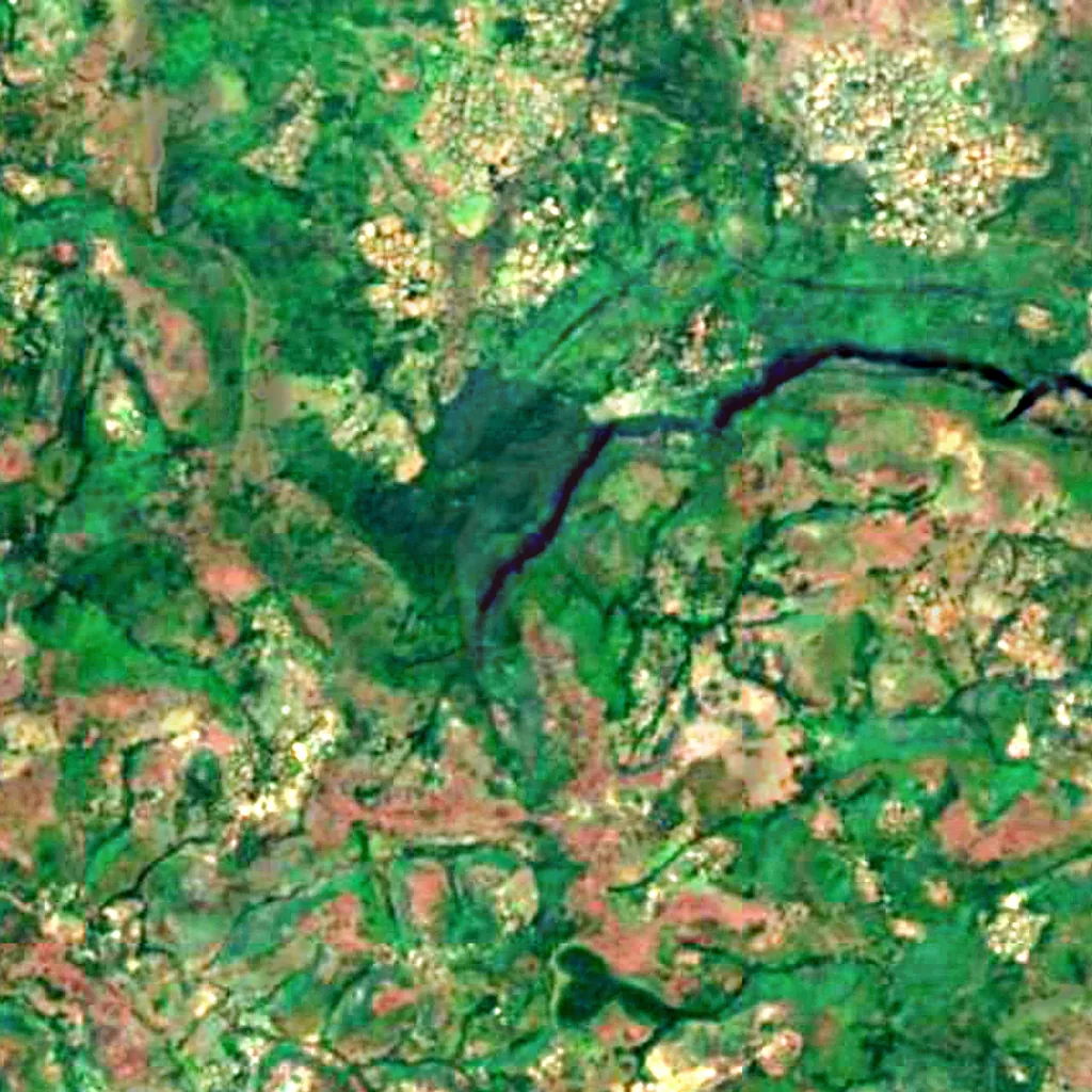 Chute de Ditinn seen from above (Sentinel-2)