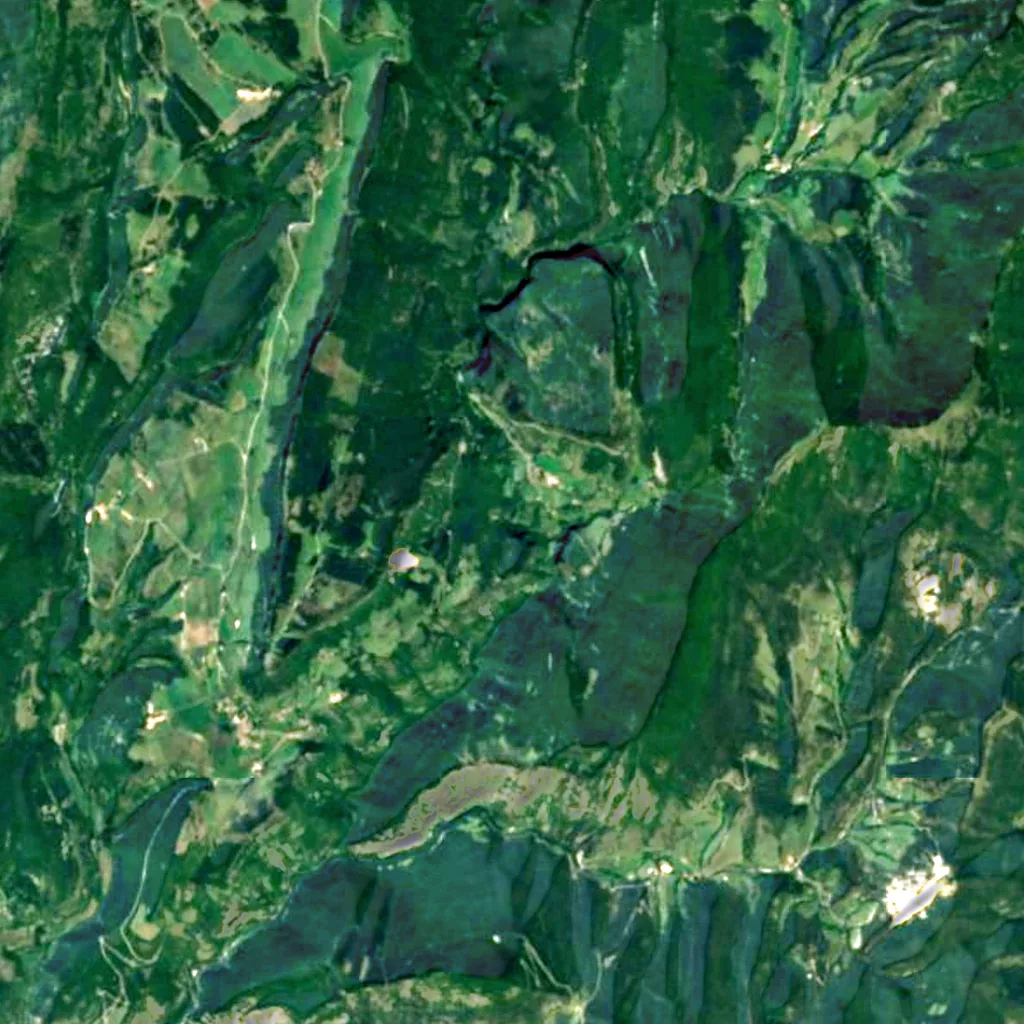 Chute de la Druise seen from above (Sentinel-2)