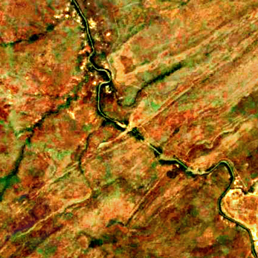 Chutes de Koudou seen from above (Sentinel-2)