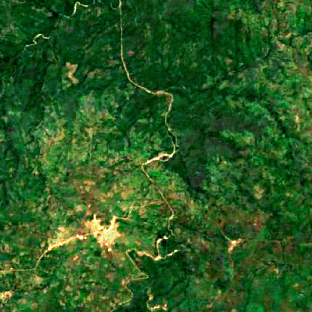 Chutes de Lancrenon seen from above (Sentinel-2)