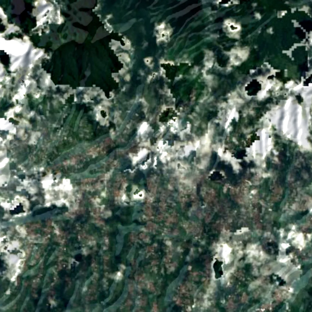 Cimahi Waterfall seen from above (Sentinel-2)