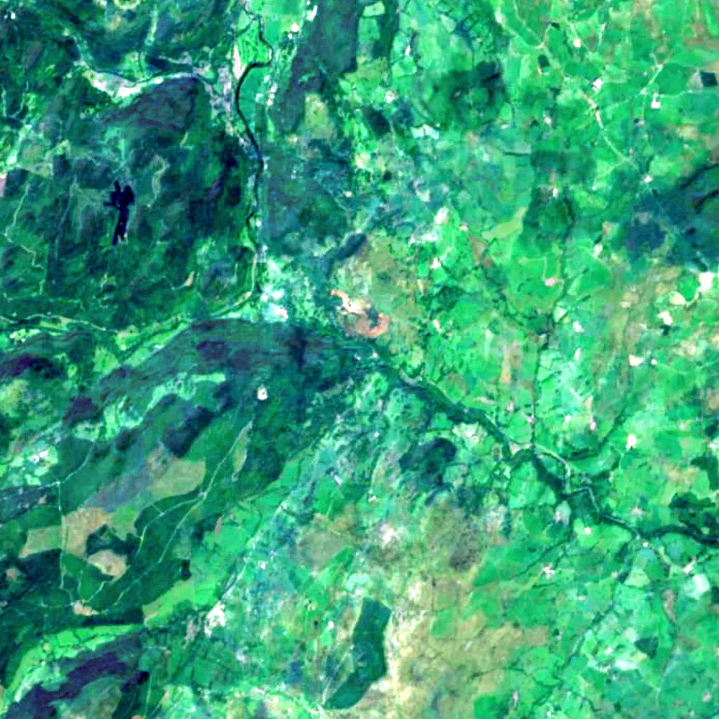 Conwy Falls seen from above (Sentinel-2)