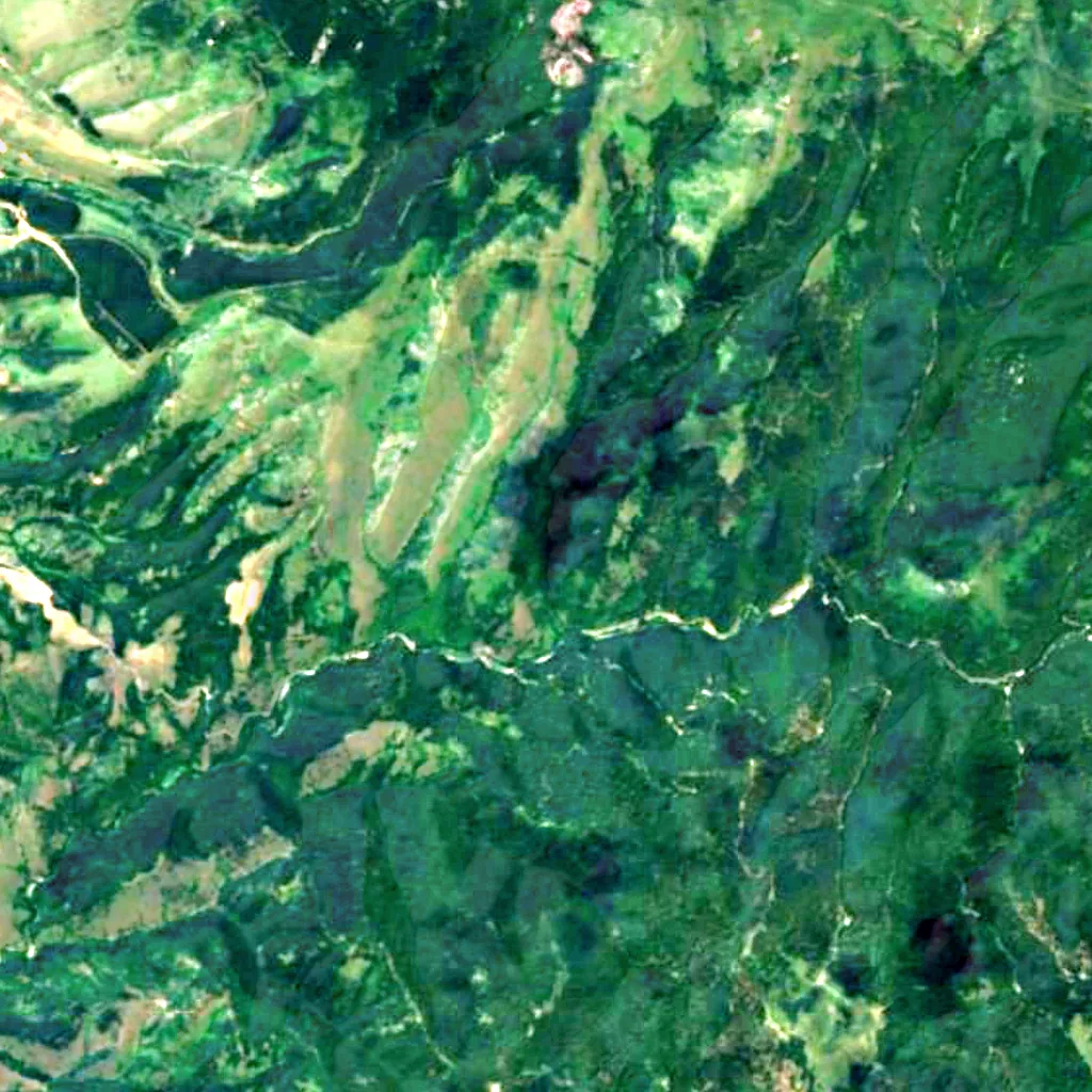 Crn Dol Waterfall seen from above (Sentinel-2)
