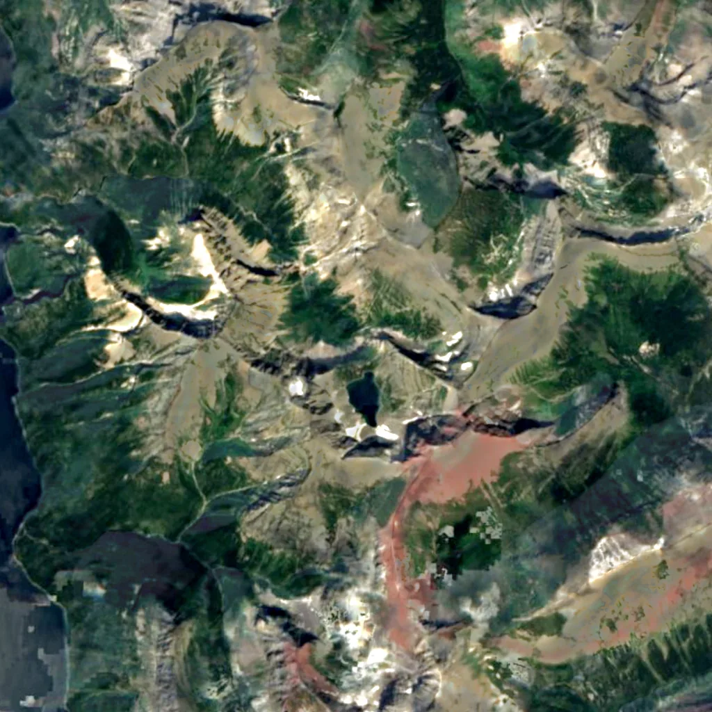 Crypt Falls seen from above (Sentinel-2)