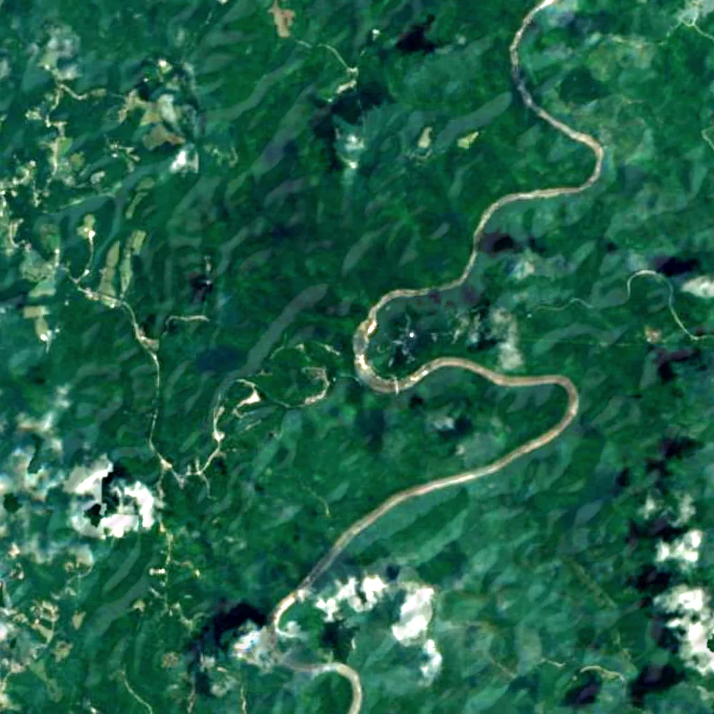 Cumberland Falls seen from above (Sentinel-2)