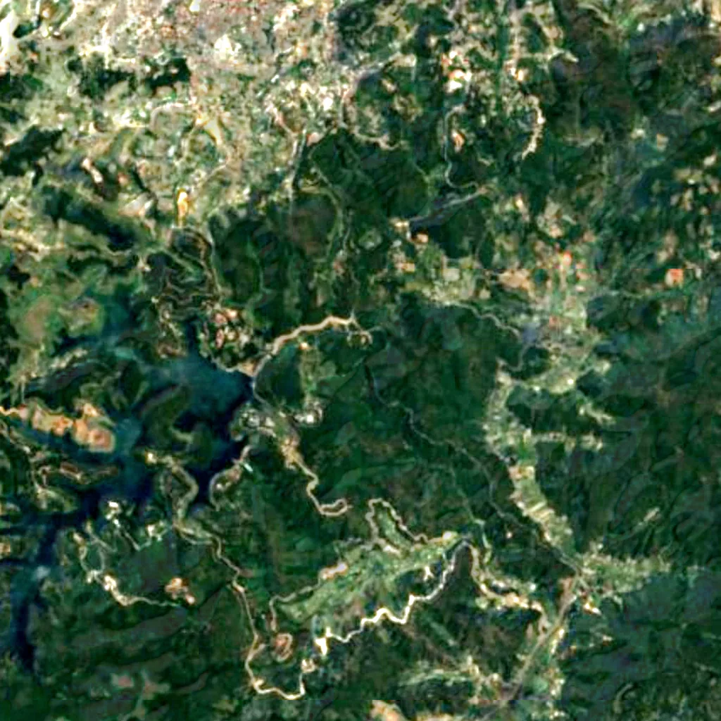 Datanla falls seen from above (Sentinel-2)