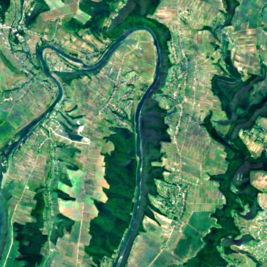 Deleva Waterfalls seen from above (Sentinel-2)
