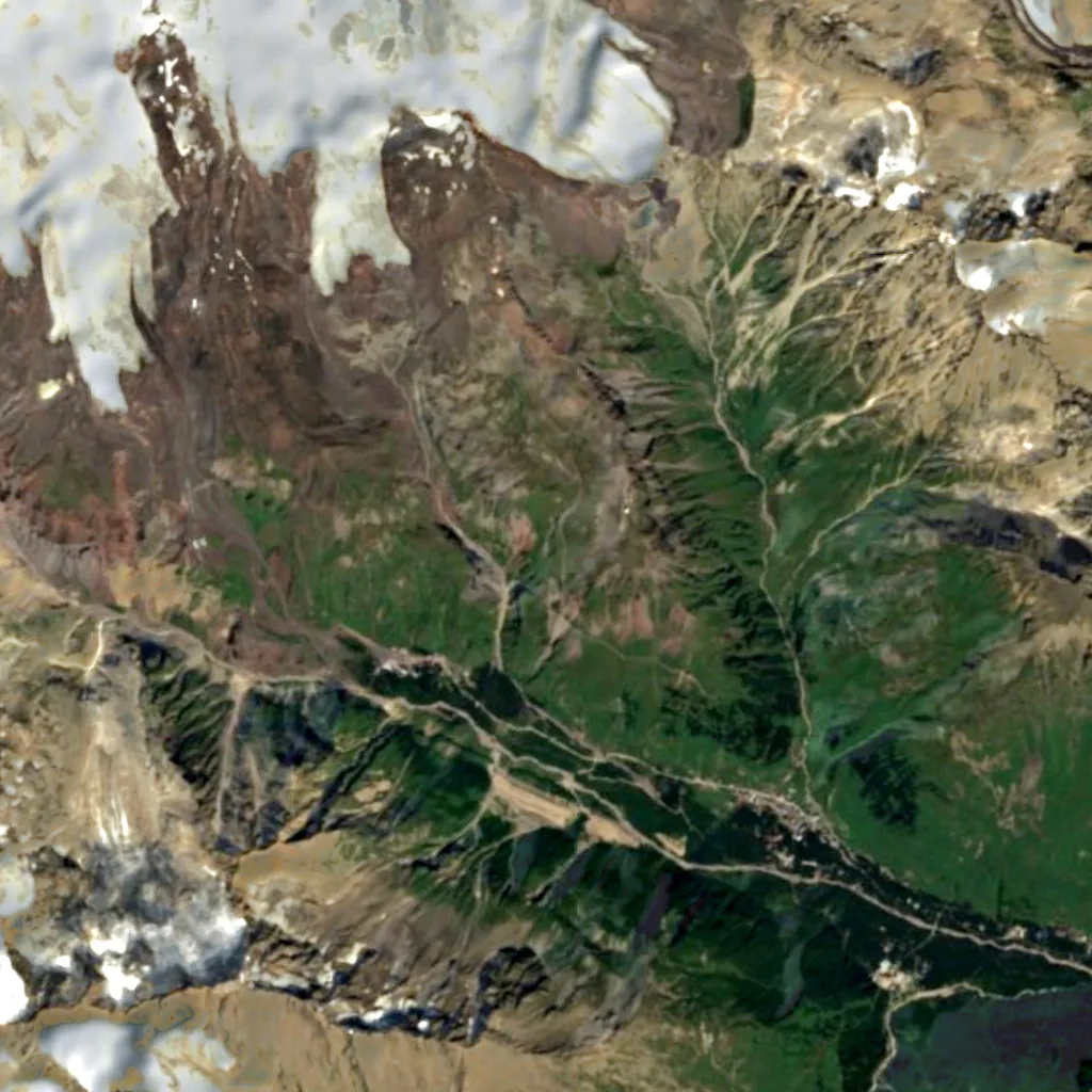 Devichyi Kosy seen from above (Sentinel-2)