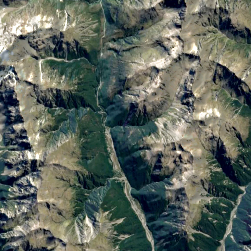 Devils Punchbowl Falls seen from above (Sentinel-2)