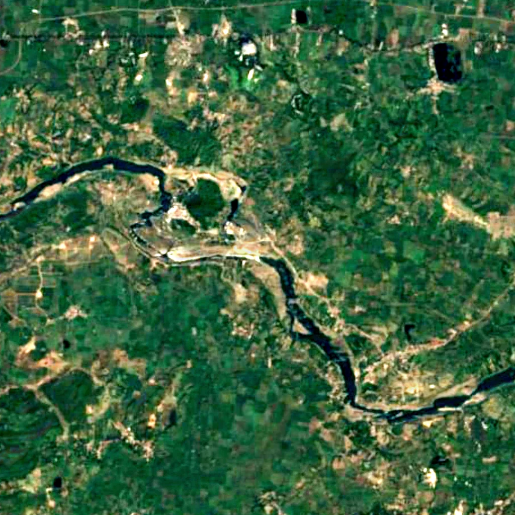 Dhuandhar Falls seen from above (Sentinel-2)
