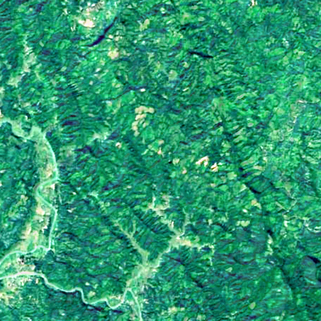 Dhuppani waterfall seen from above (Sentinel-2)