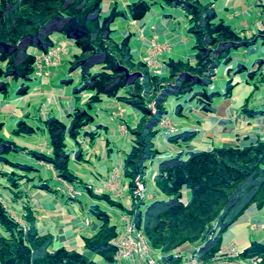 Dietlinger Wasserfall seen from above (Sentinel-2)