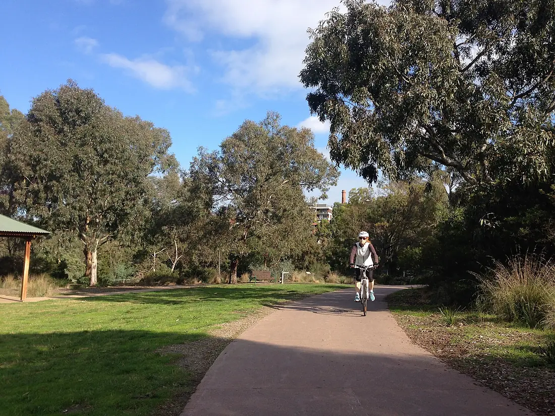 Bike riders on Yarra Trail near Dights Falls, Abbotsford (50125455177)