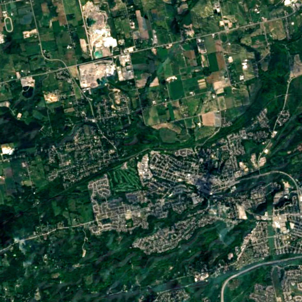 Dundas Falls seen from above (Sentinel-2)