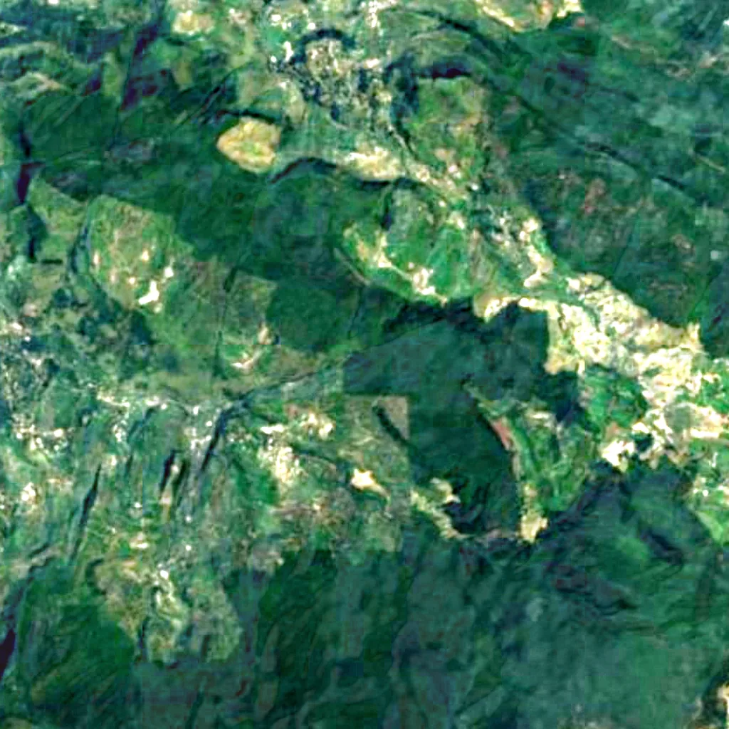 Dunsinane Falls seen from above (Sentinel-2)