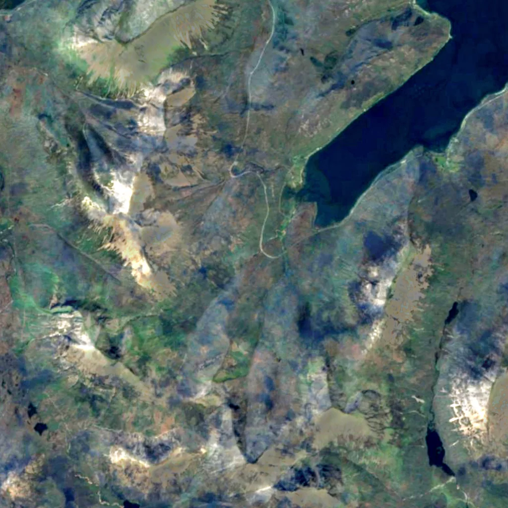 Eas a' Bhradain seen from above (Sentinel-2)