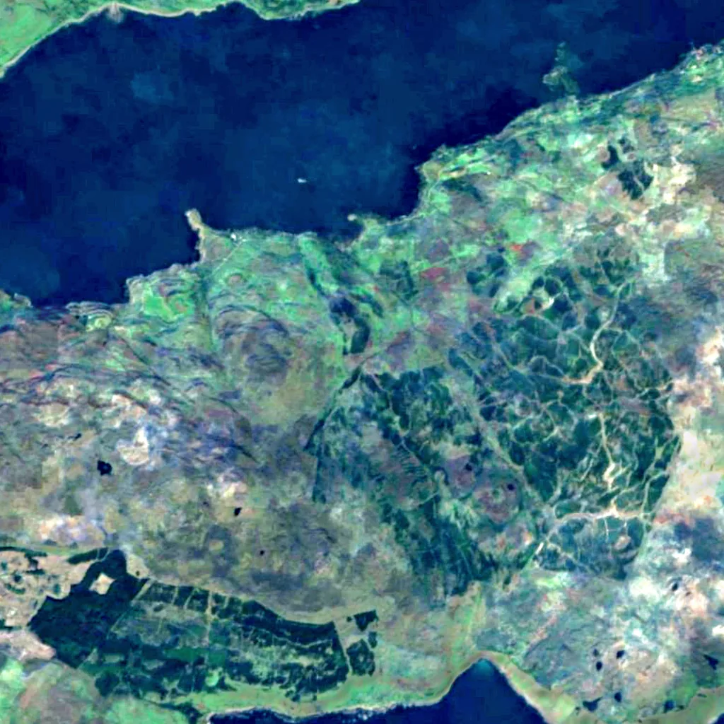 Eas Mòr seen from above (Sentinel-2)