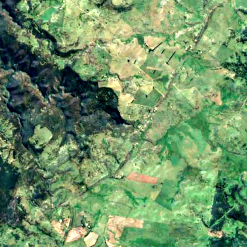 Ebor Falls seen from above (Sentinel-2)