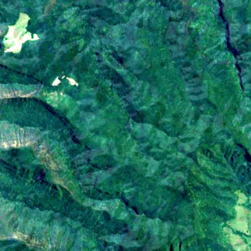 Elabana Falls seen from above (Sentinel-2)
