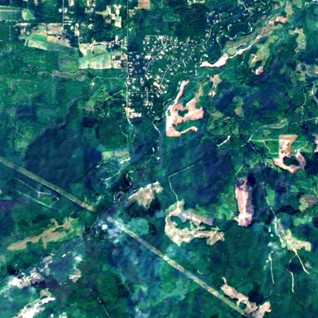 Englishman River Falls Provincial Park seen from above (Sentinel-2)