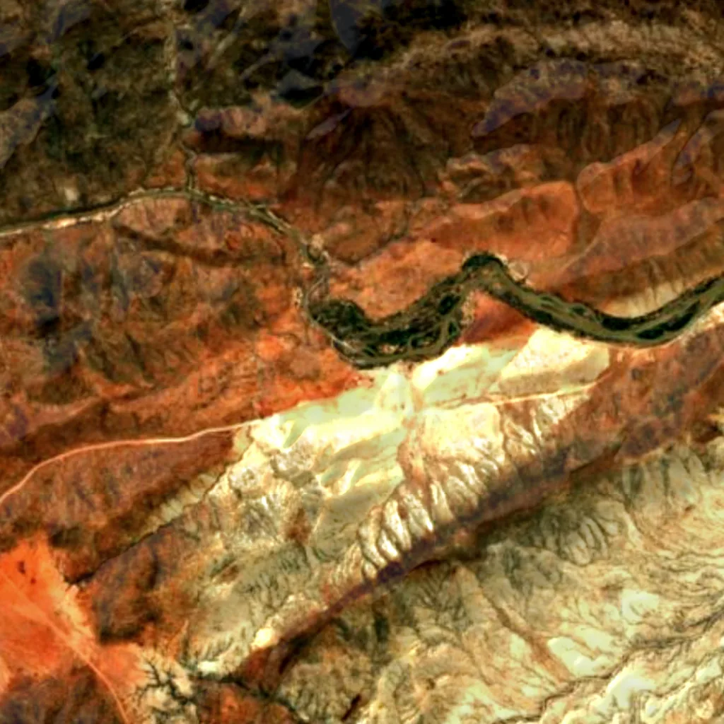 Epupa Falls seen from above (Sentinel-2)