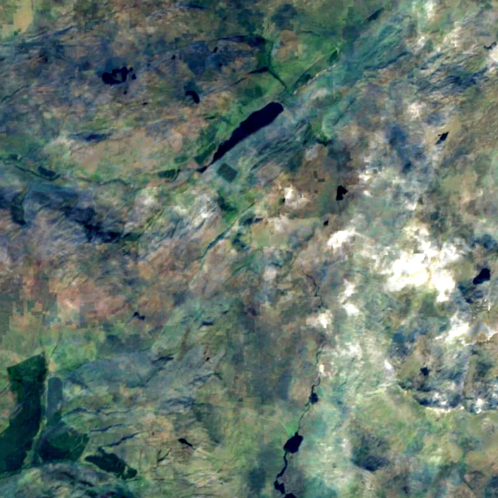 Falls of Glomach seen from above (Sentinel-2)