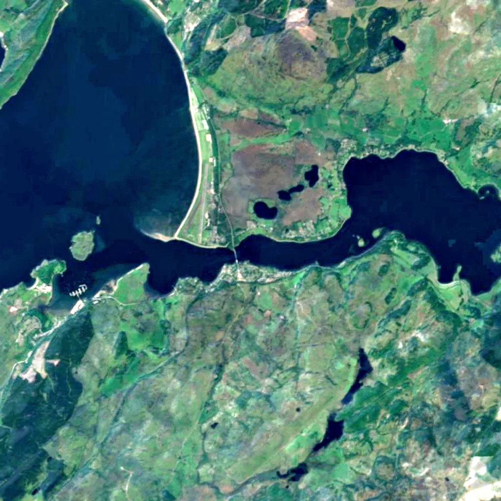Falls of Lora seen from above (Sentinel-2)