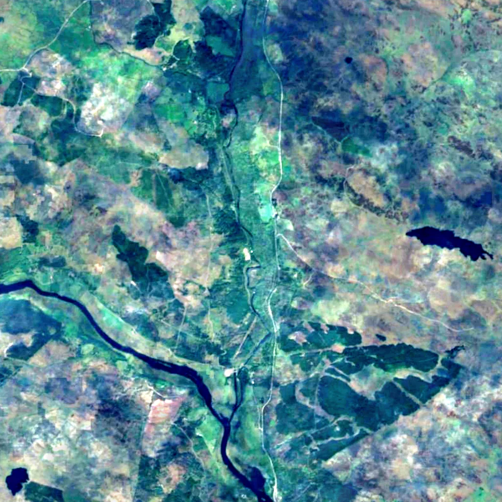 Falls of Shin seen from above (Sentinel-2)