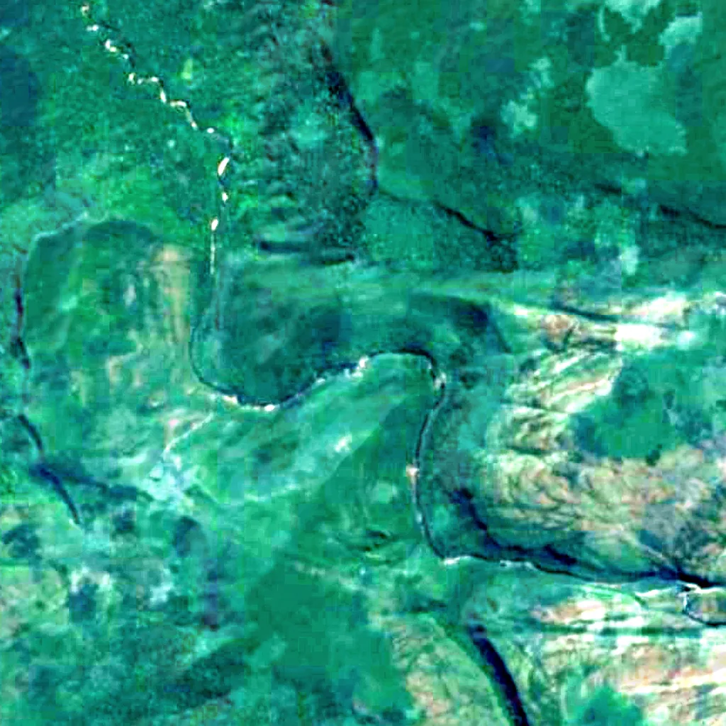 Federico Ahlfeld Falls seen from above (Sentinel-2)