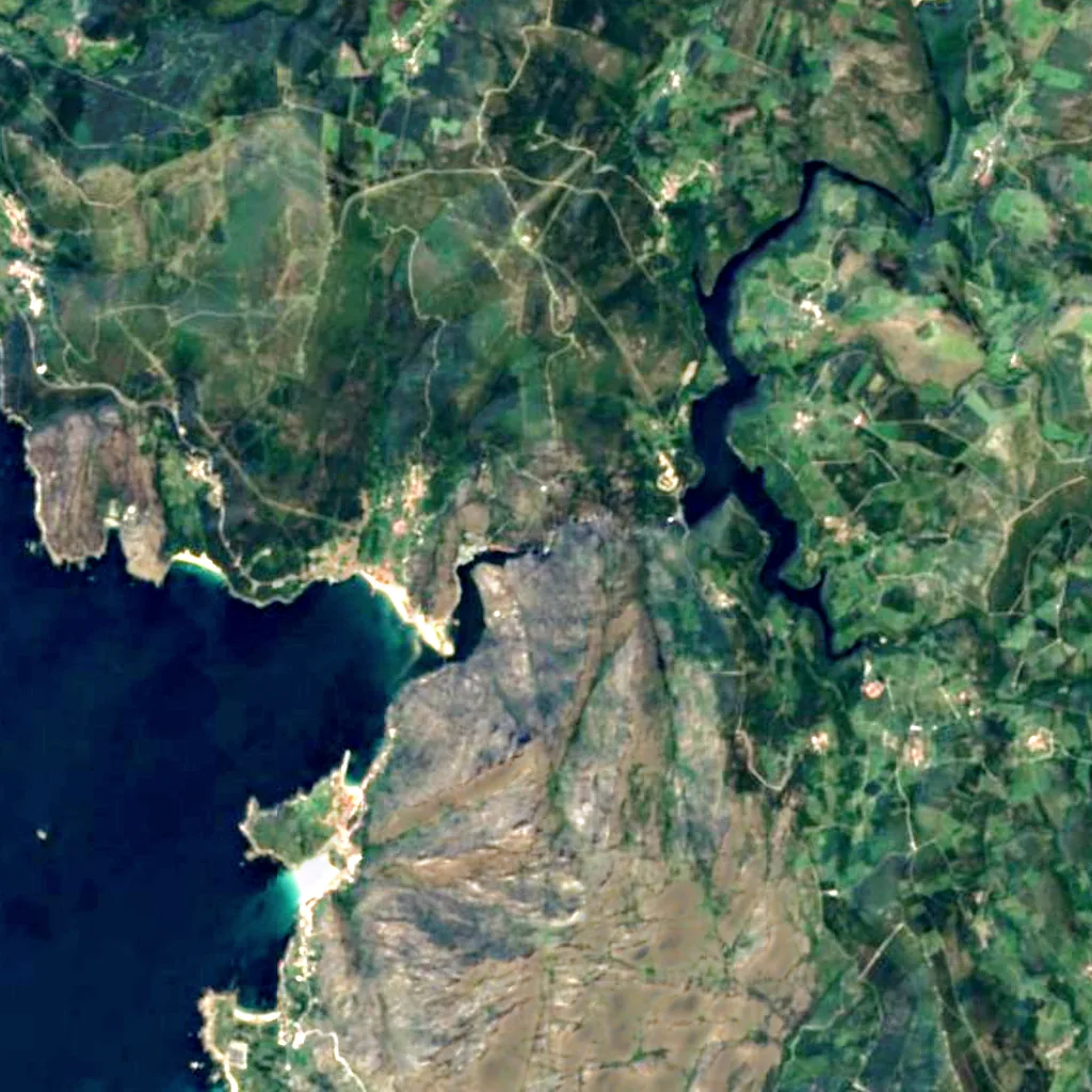 Fervenza do Ézaro seen from above (Sentinel-2)