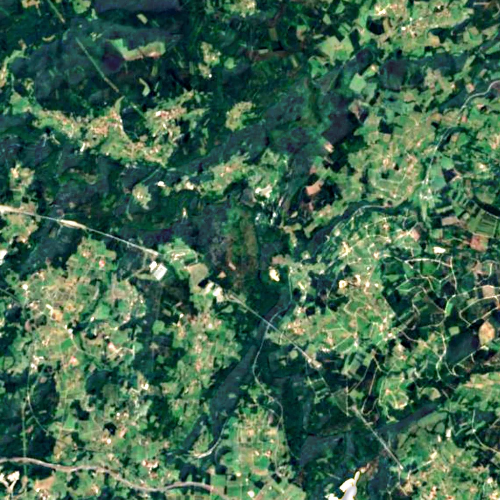 Fervenza do Toxa seen from above (Sentinel-2)