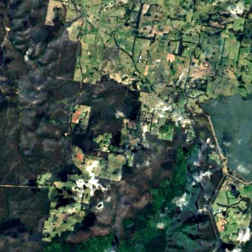 Fitzroy Falls seen from above (Sentinel-2)