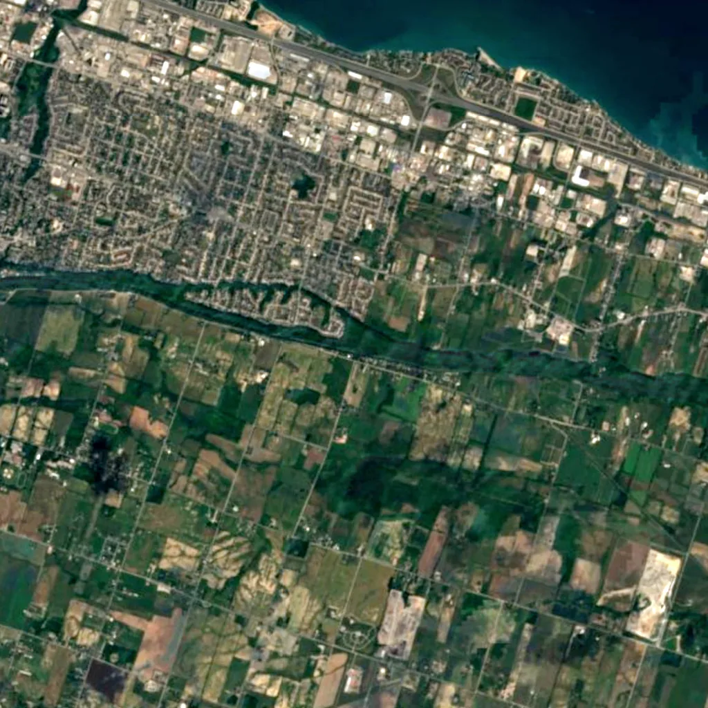 Fruitland Falls seen from above (Sentinel-2)