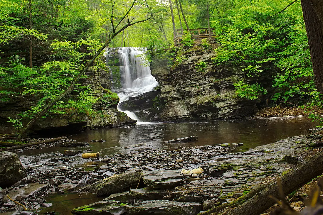 Fulmer Falls is located in George W. Childs Park along a beautiful system of trails. (4c5c8cd4-1dd8-b71b-0b12-37416af428e6)