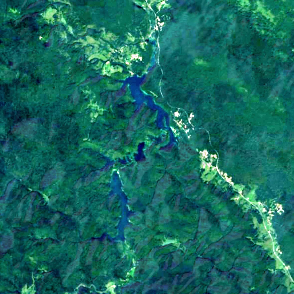 Galovački buk seen from above (Sentinel-2)