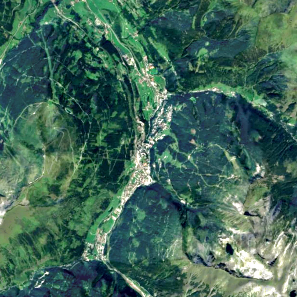 Gasteiner Wasserfall seen from above (Sentinel-2)