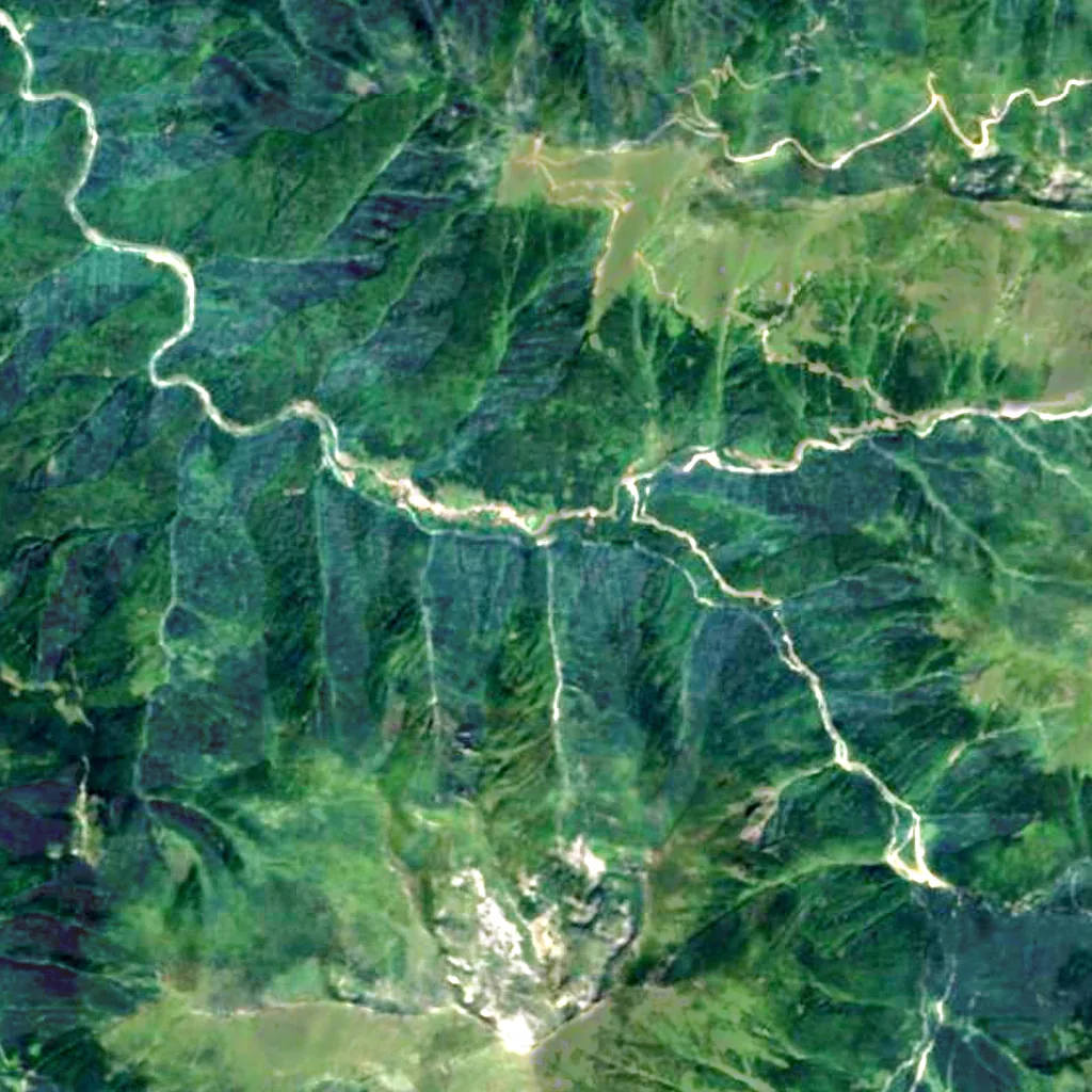Gelintülü Waterfall seen from above (Sentinel-2)
