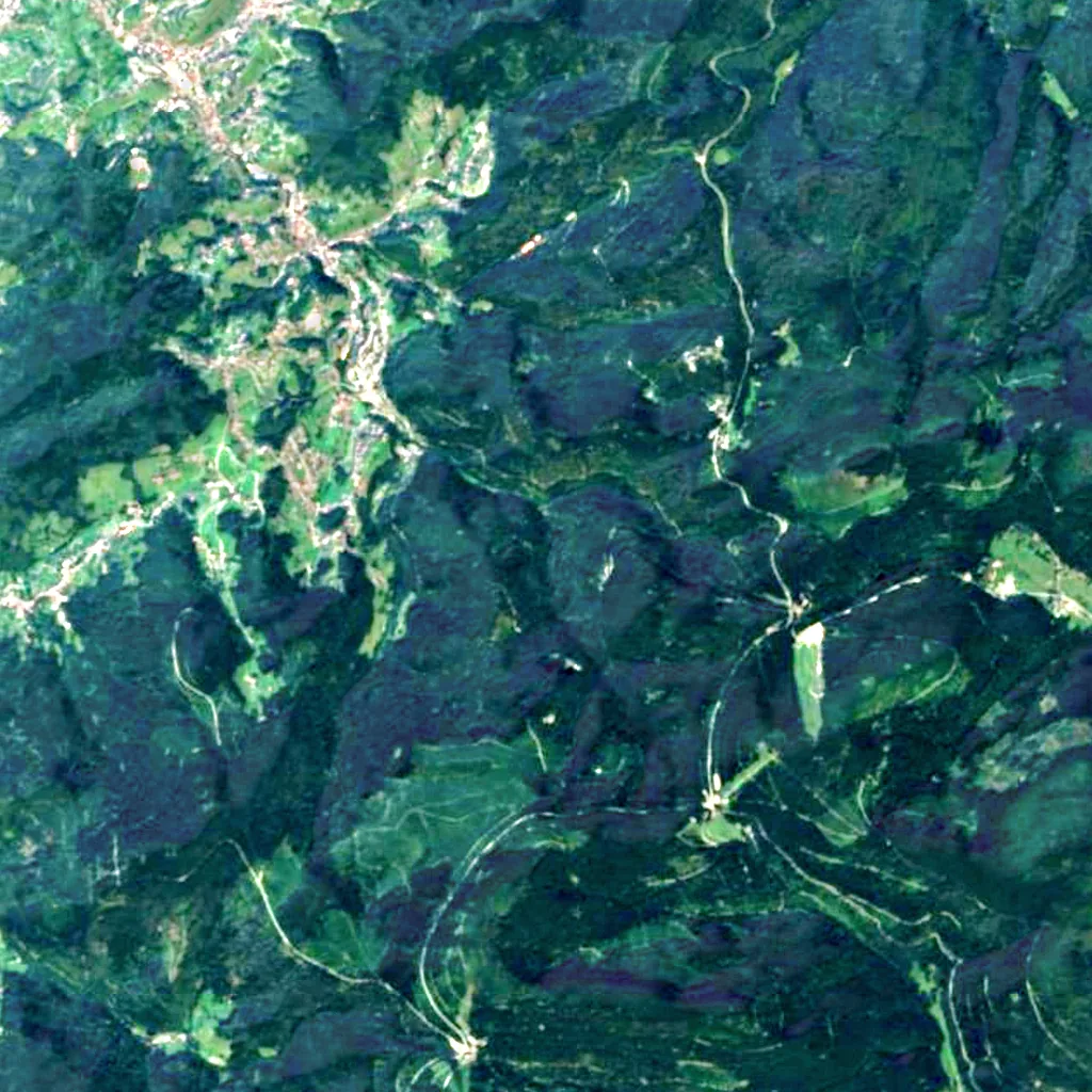 Gertelbach-Wasserfälle seen from above (Sentinel-2)