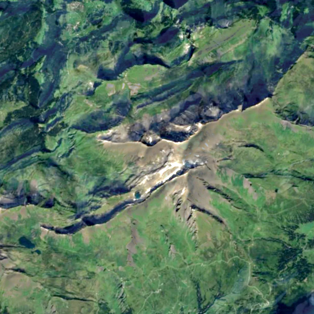Giessbach seen from above (Sentinel-2)