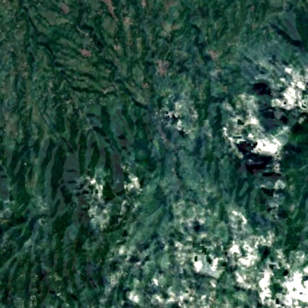 Gitgit Waterfall seen from above (Sentinel-2)