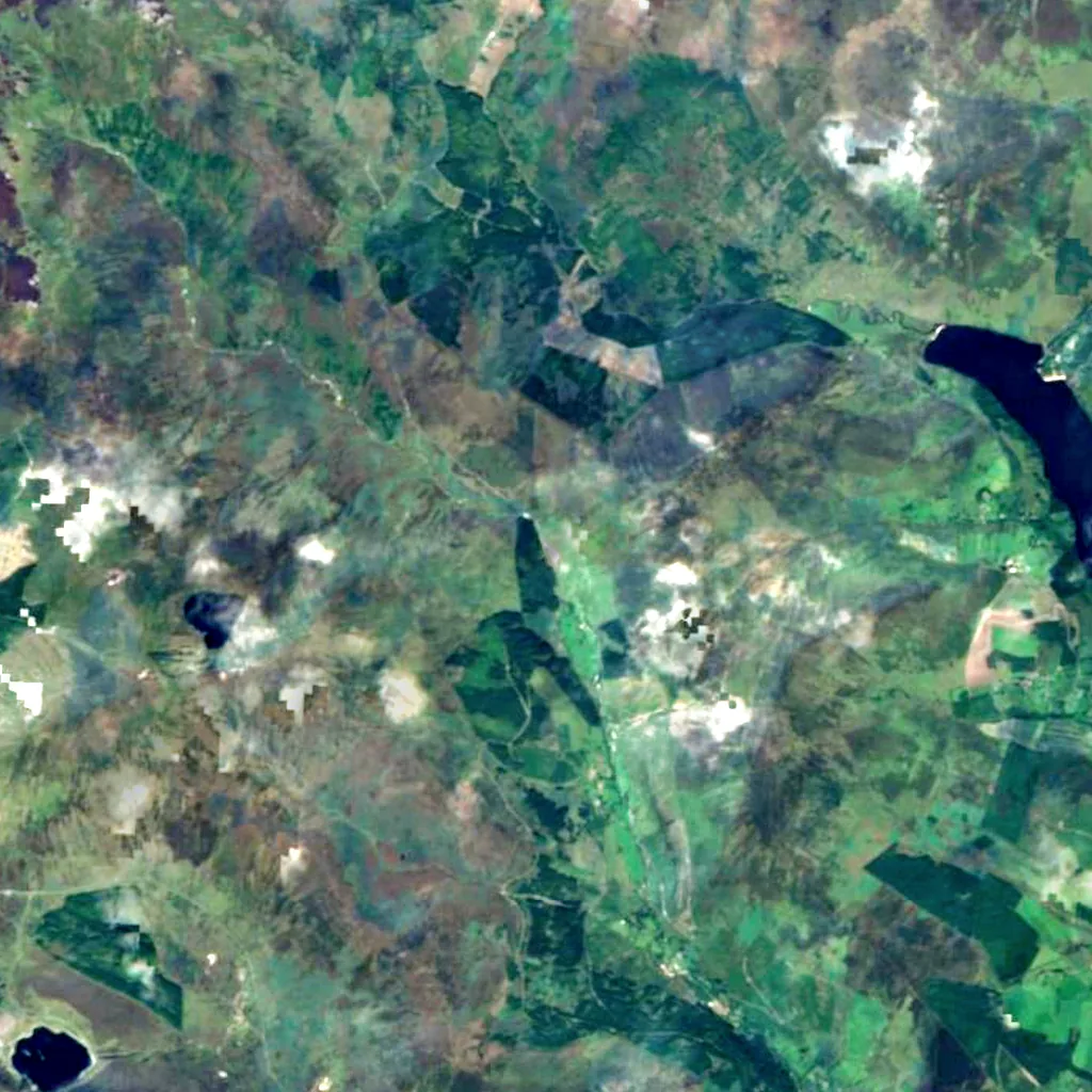 Glenmacnass Waterfall seen from above (Sentinel-2)