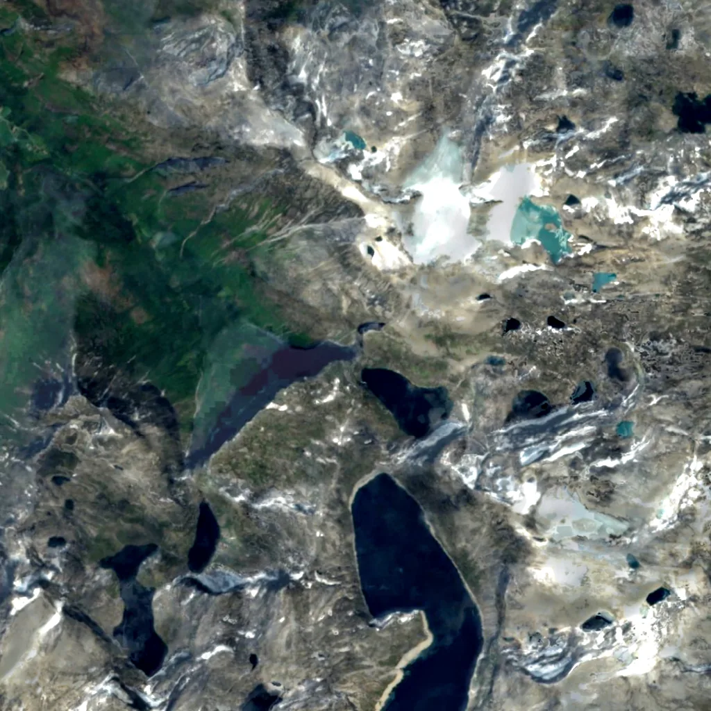 Gluterfossen seen from above (Sentinel-2)