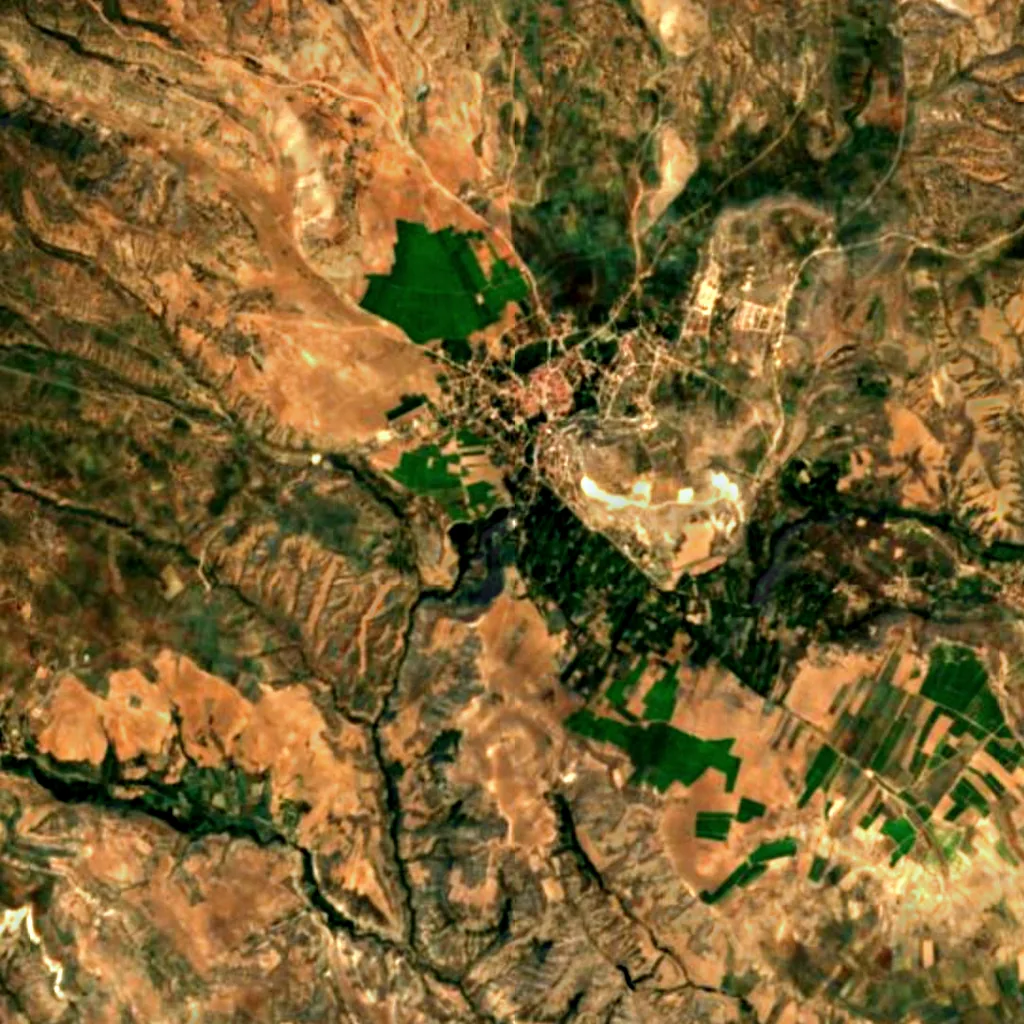 Göksu Waterfall seen from above (Sentinel-2)