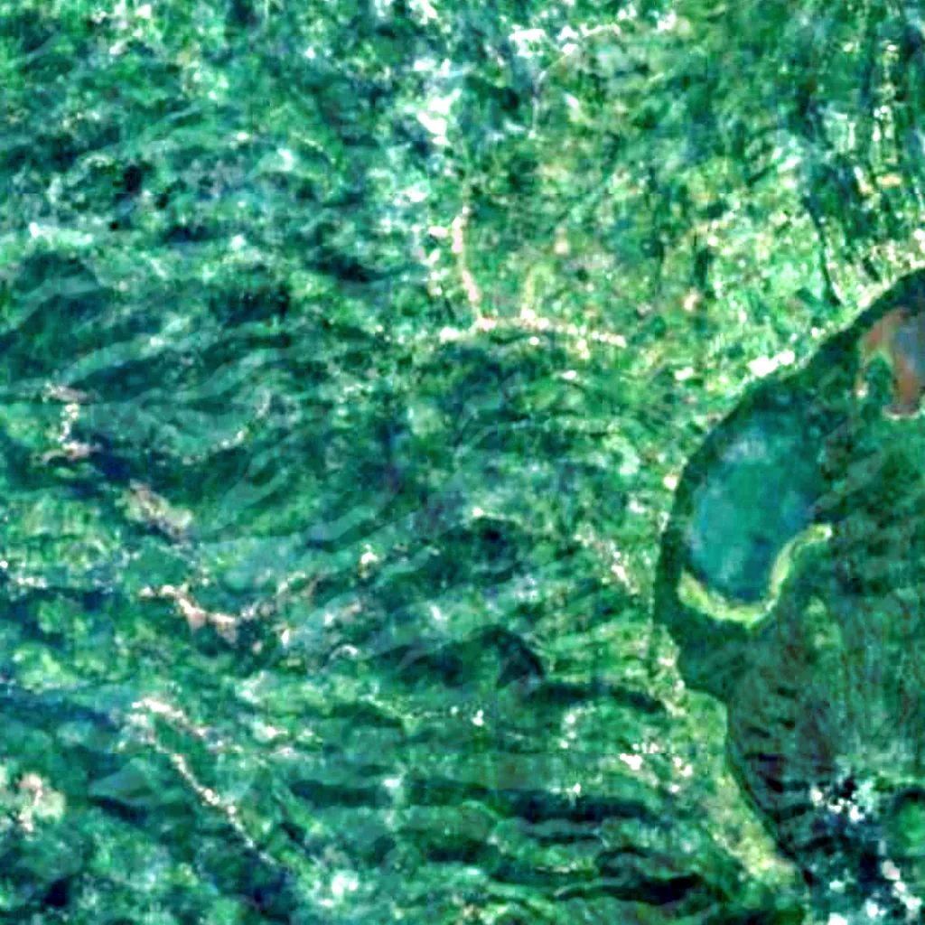 Golden Valley Waterfall seen from above (Sentinel-2)
